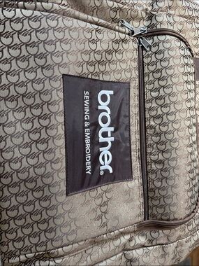 Brother Brown Patterned Sewing & Embroidery Machine Tote
